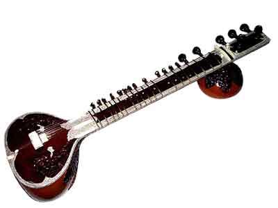 Sitar d'Inde acoustique.