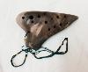 Ocarina chromatique double sifflet en DO en terre cuite